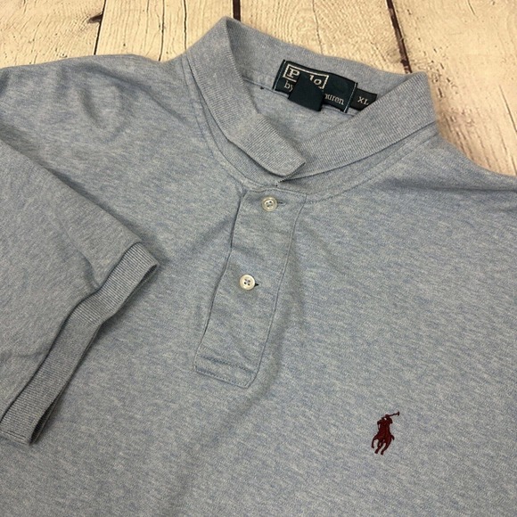 Ralph‎ Lauren Polo Shirt Adult XL Light Blue Purple Pony Short Sleeve Mens - Picture 1 of 8
